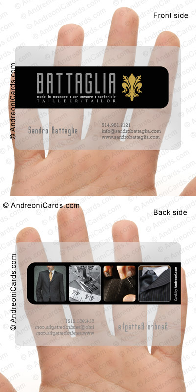 Translucent business card design sample | Battaglia