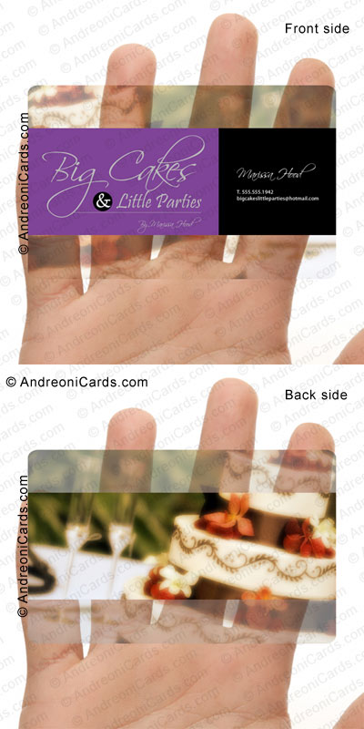 Transparent plastic business card design sample | Big Cakes
