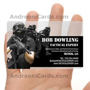 Bob Dowling transparent plastic business card