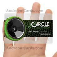 Clear Sound clear frosted plastic business card