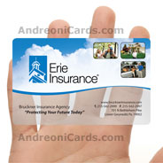 Erie Insurance clear frosted PVC card