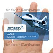 JetSet clear frosted plastic business card