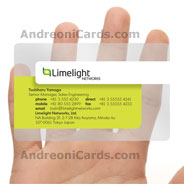 Limelight plastic business card