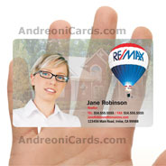 Remax clear frosted plastic business card