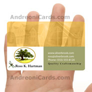 Ross Hartman plastic clear business card