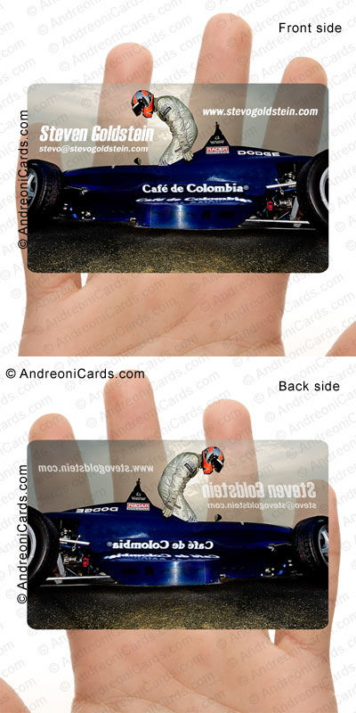Clear plastic business card design sample | Steve Goldstein