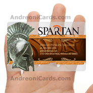 Spartan translucent plastic business card