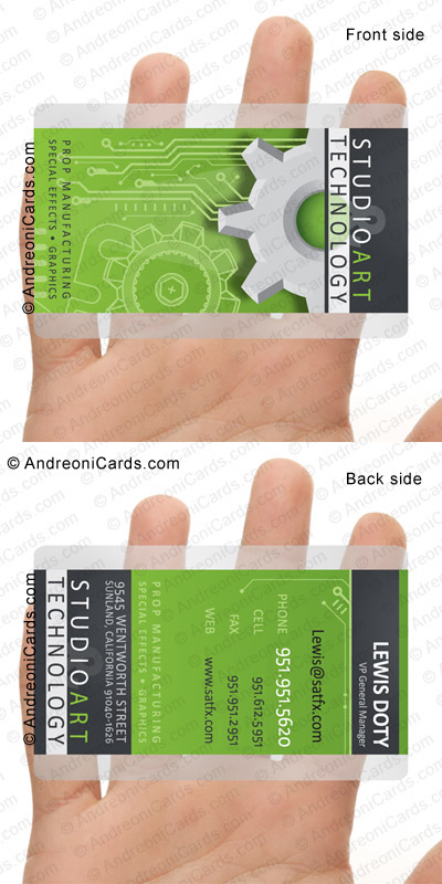 Transparent business card design sample | Studio Art