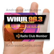 WHUR clear plastic membership card