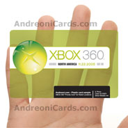 XBOX clear plastic promotional card