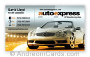 Business card design sample - Auto Express