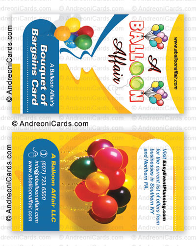 Business card design sample | Balloon affair