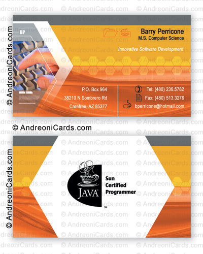 Satin business card design sample | Barry Perricone