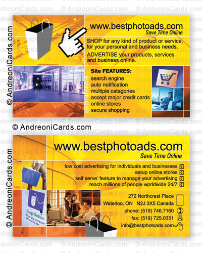 Business card design sample with glossy lamination | Bestphotoads