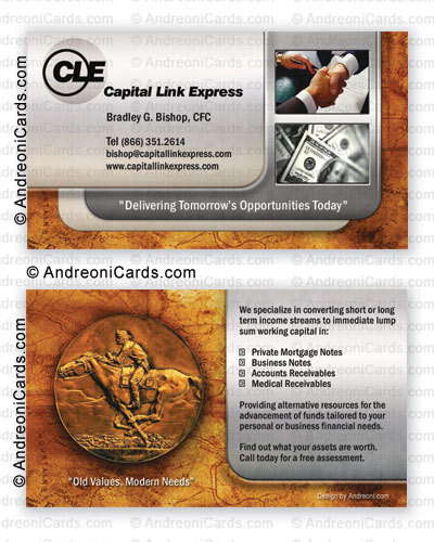 Glossy business card design sample | Capital Express