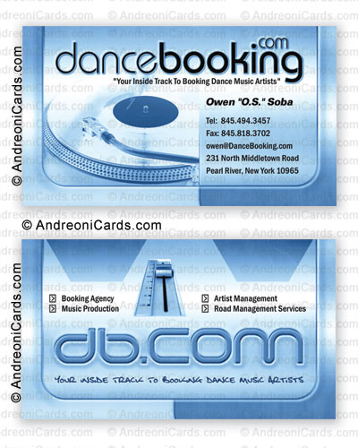 Business card design sample | Dance Booking