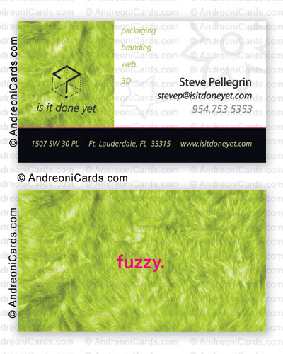 Silky business card design sample | Fuzzy