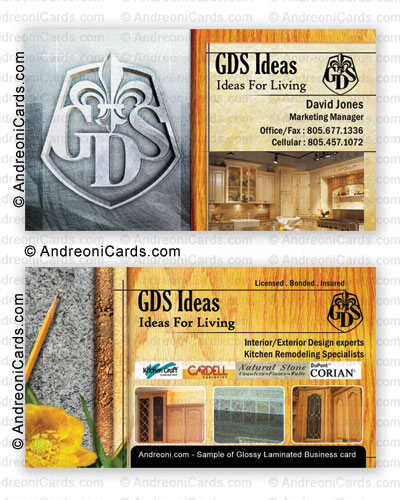 Glossy business card design sample | GDS