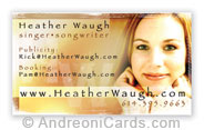 Business card design sample for Heather