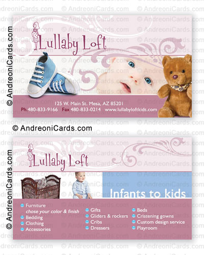 Business card design sample with silky lamination | Lullaby