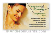 Magical Memories business card design