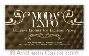 Business Card Design Samples Moda Expo