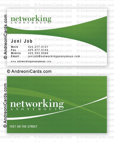 Business card design sample with silky lamination | Networking