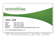 Networking business card design sample