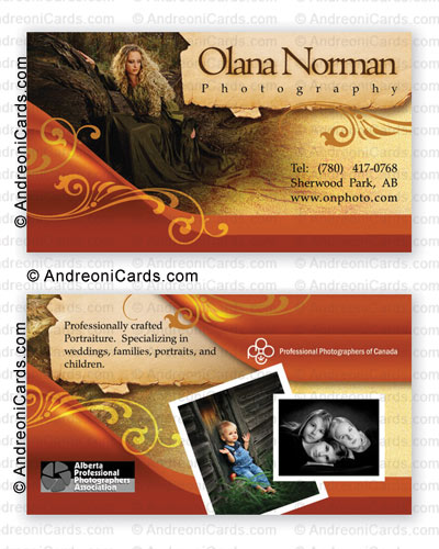 Silky business card design sample | Olana Norman