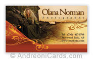 Olana Norman plastic business card sample