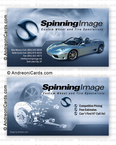 Business card design sample | Spinning Image