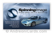 Business card design sample for Spinning Image