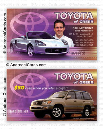 Business card design sample | Toyota