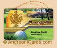 Detroit Golf plastic membership card