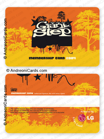 Plastic membership cards  | Giant Step