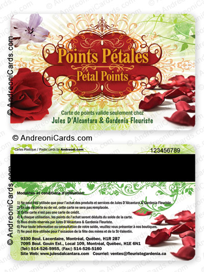 Plastic loyalty card design sample | Gardenia