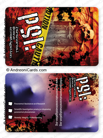 Plastic business card design sample | PSI