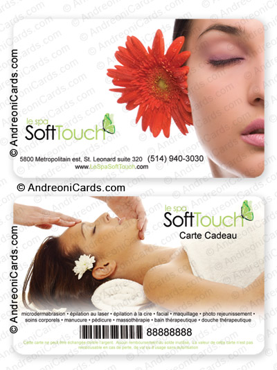 Plastic gift card design sample | Soft Touch