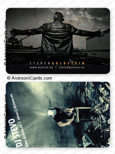 Plastic business card design sample | Steven Goldstein DJ