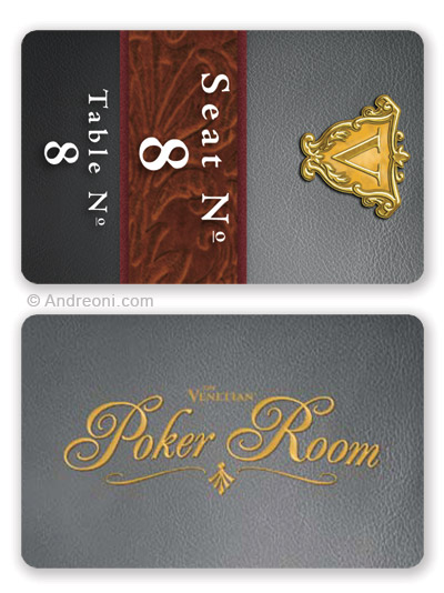 Plastic poker card design sample | Venetian Hotel and Casino